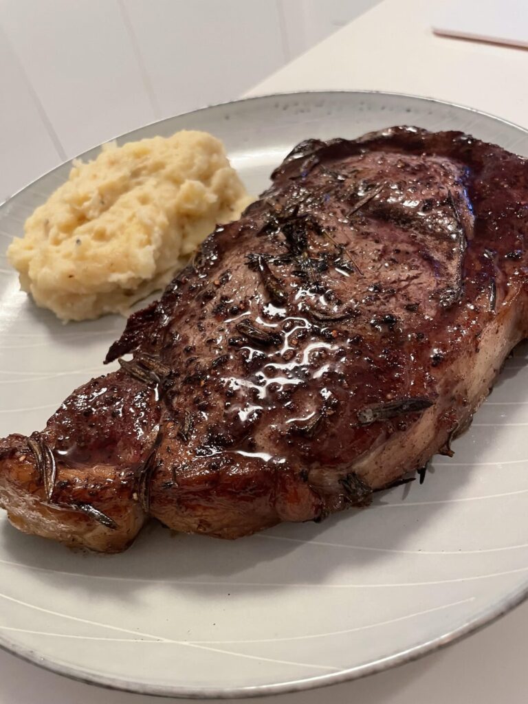 Ribeye w mash. How’d I do?