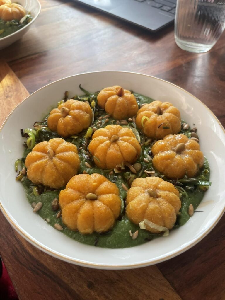 A mix of homemade and restaurant dishes