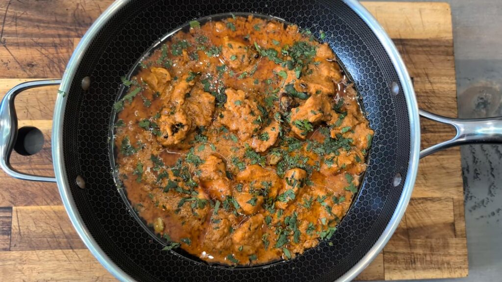 Chicken korma in one pan, all done within 30 minutes.