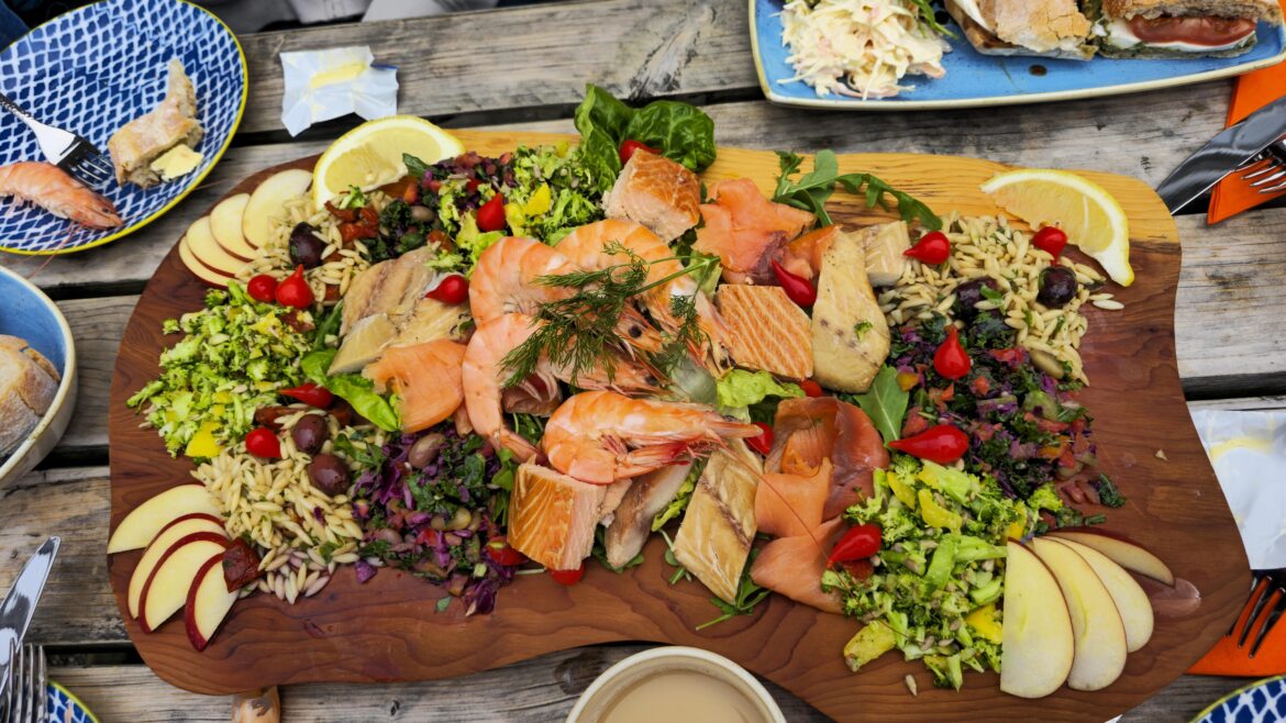 Seafood platter. Hugh town. Isles of Scilly