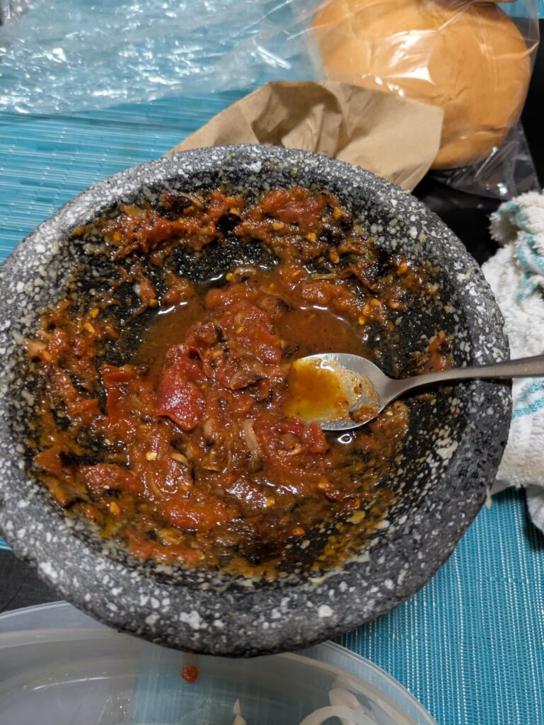 First time using the molcajete