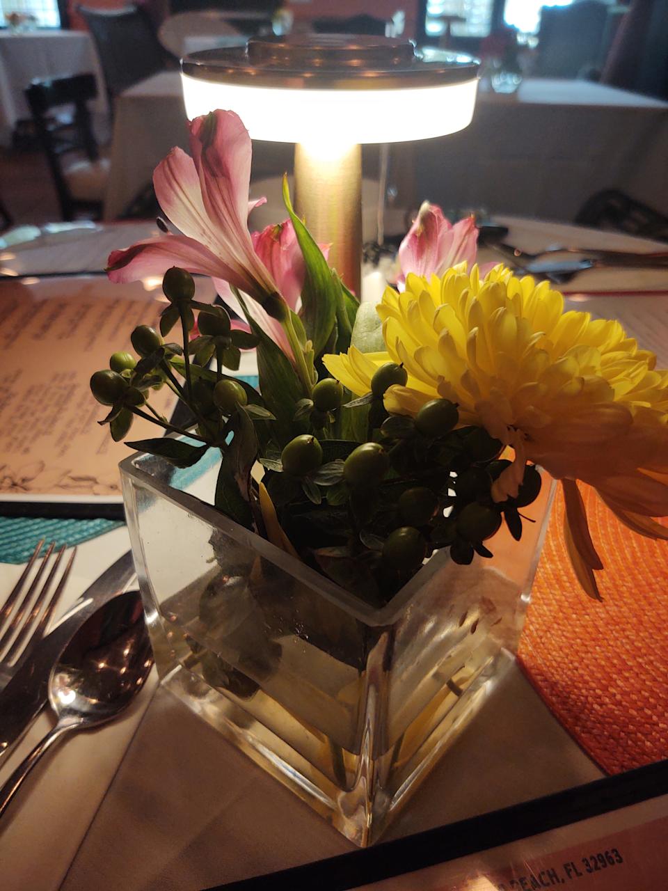 Located inside the Maison Martinique Restaurant, tables at the Creperie are topped with white tablecloths, subdued lighting and fresh flowers.