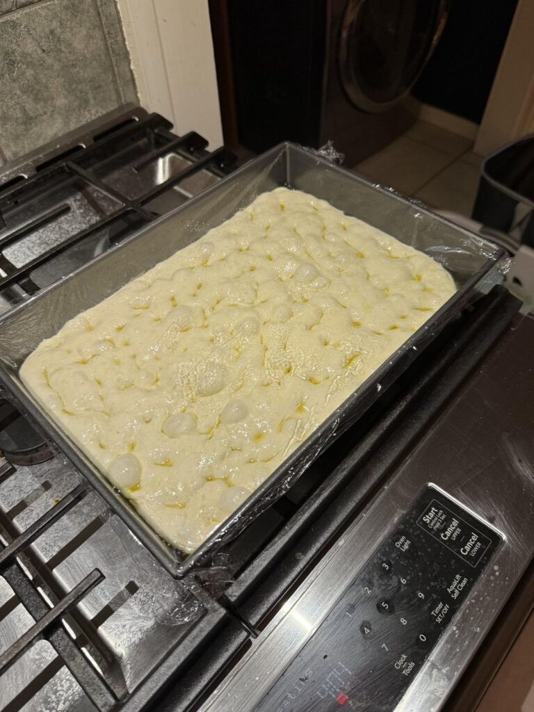 Made my first focaccia pizza