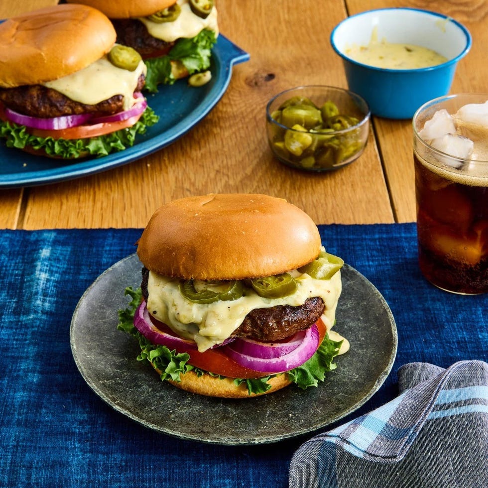 spicy queso burger fathers day dinner