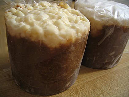 trader joe's french onion soup, directly out of box, still frozen