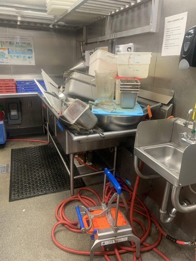 “We sent the morning dish guys home. We didn’t need them.”