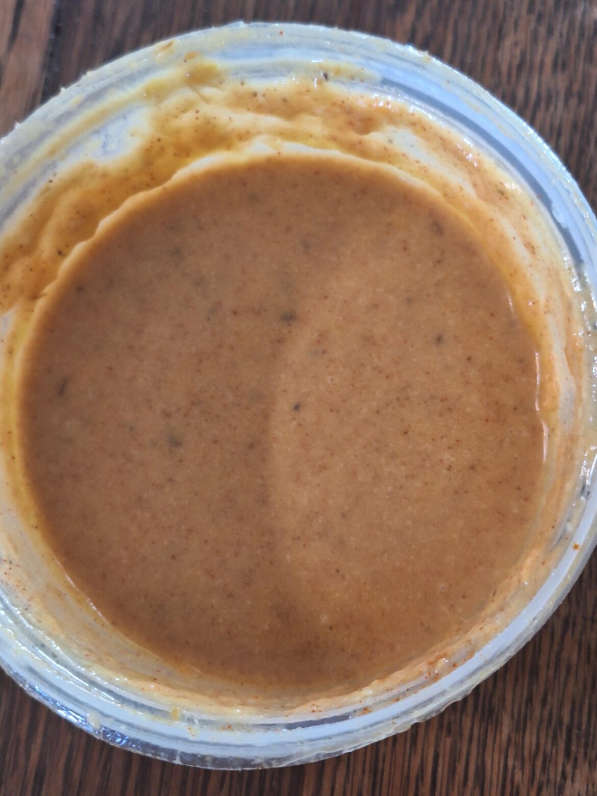 Habenero hot sauce. 14 habeneros 2 large cloves of garlic sauteed in olive oil. Put in blender add half cup of water tesspoon of vinegar teaspoon salt tablespoon of smoked paprika and blend addind olive oil to the blender to emulsify. Great flavor and a lot of heat