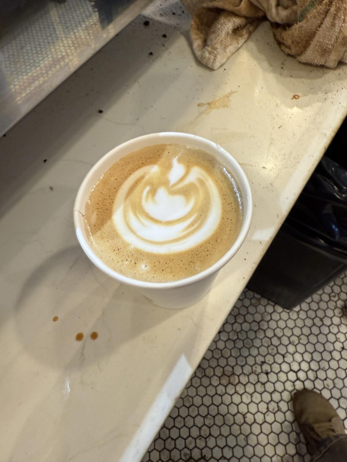 Accidentally steamed not enough oz of milk and well 💩