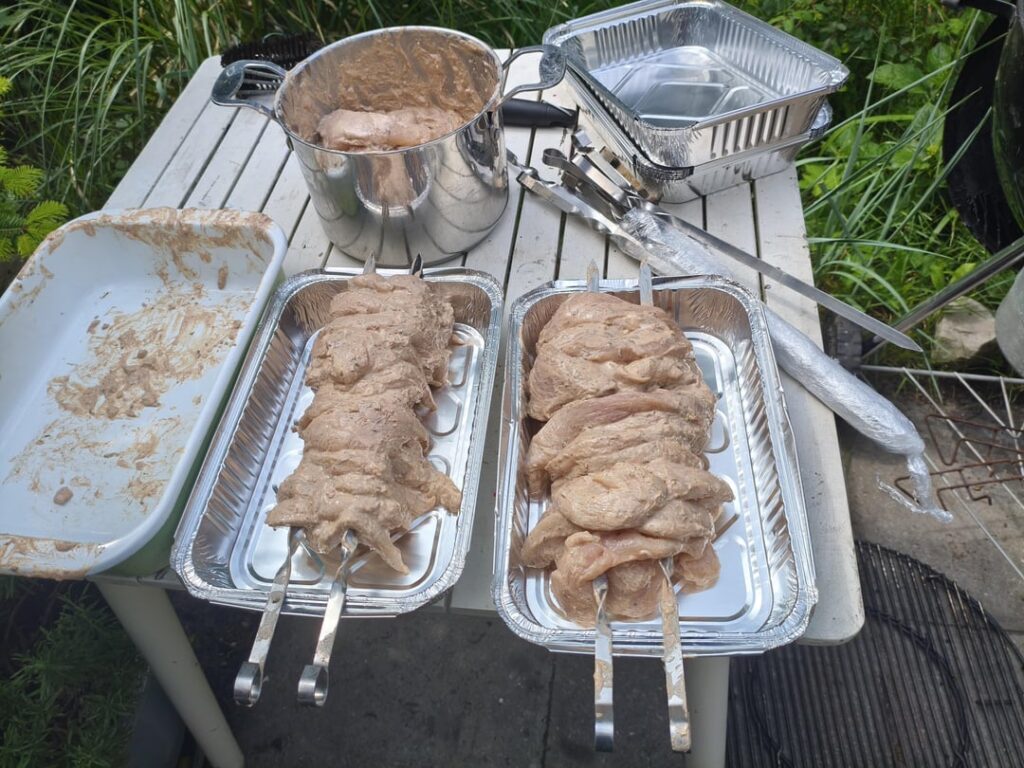 Chicken Doner on the kettle