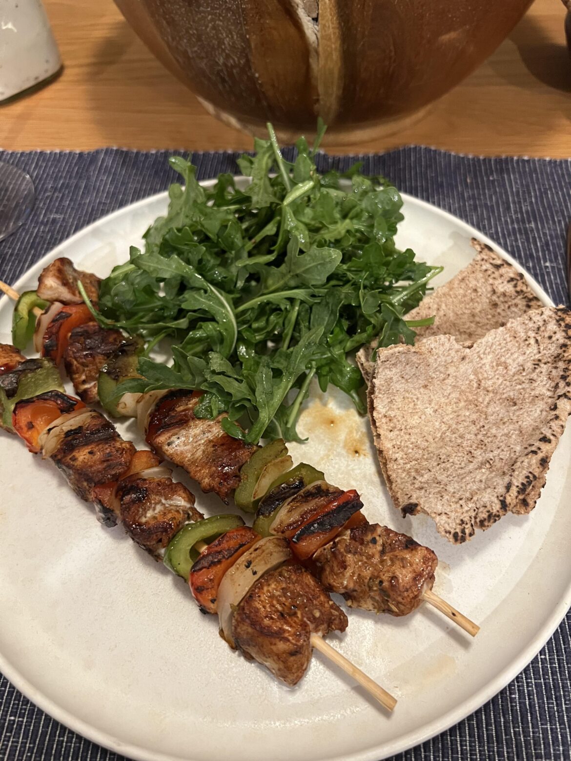 Chicken skewers for dinner