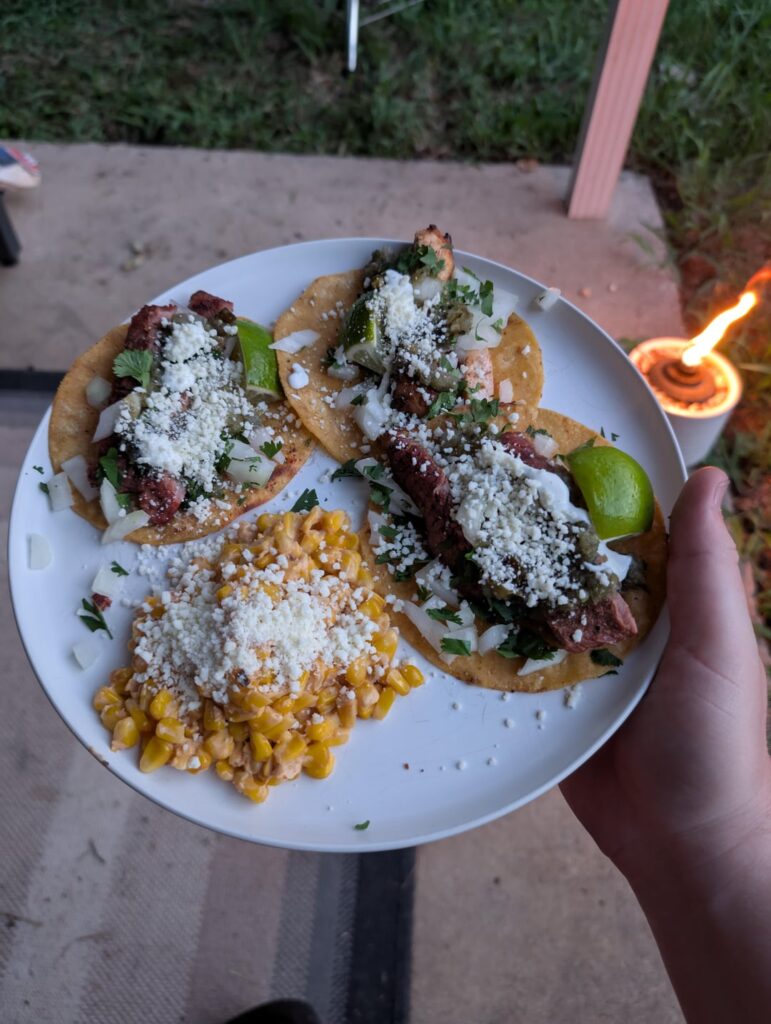 First dinner on my new kettle!