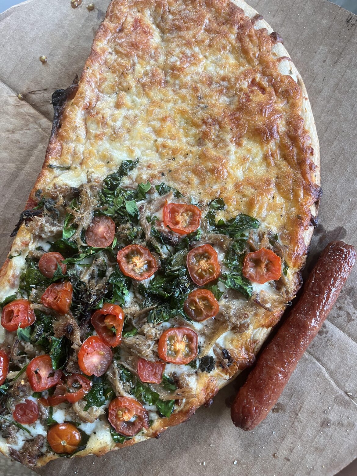 Pizza and a hotdog, cuz why not?