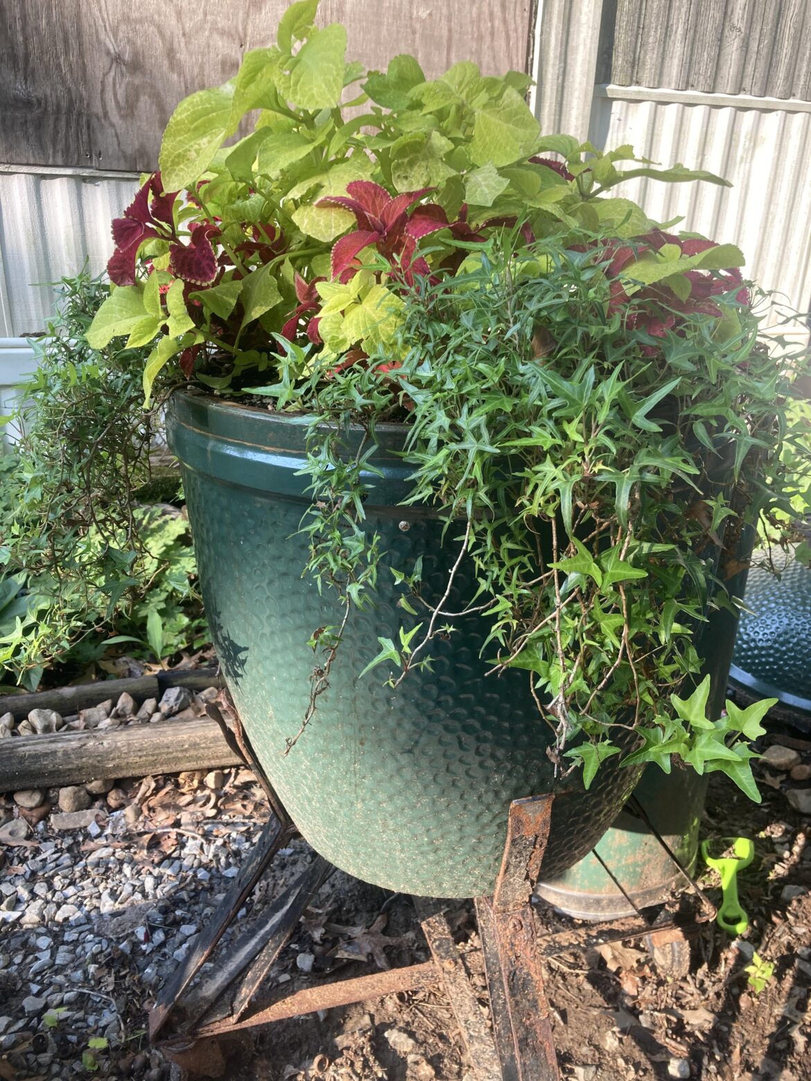 My big green flower pot.