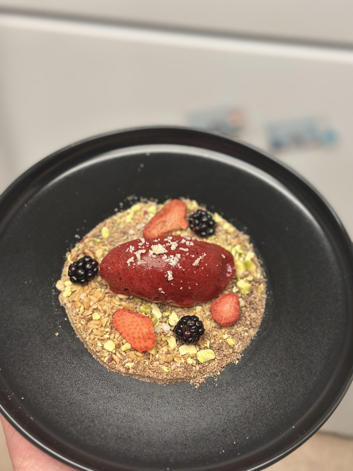 foraged blackberry sorbet