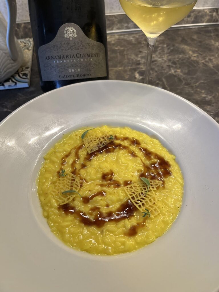 Made a “Risotto alla Milanese” and paired it with Annamaria Clementi 16