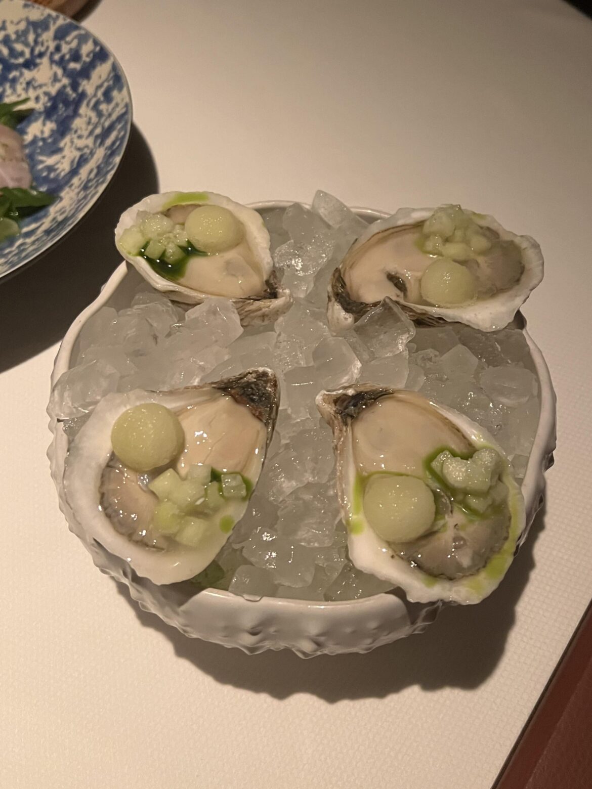 Oysters à la pomme at café carmellini