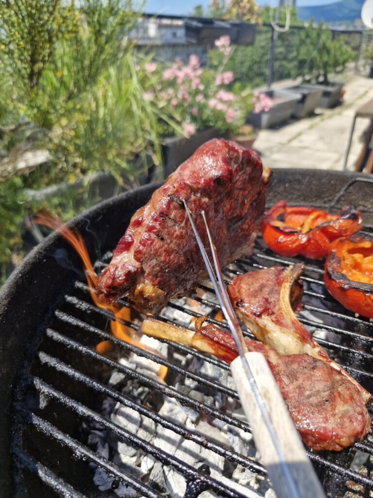 Steak and some lamb chops