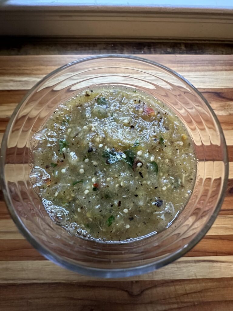 Grilled salsa verde