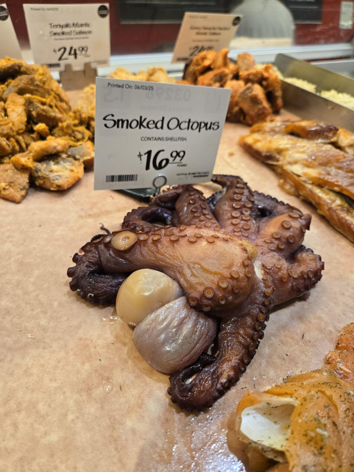 I think I'll pass on the smoked octopus today..