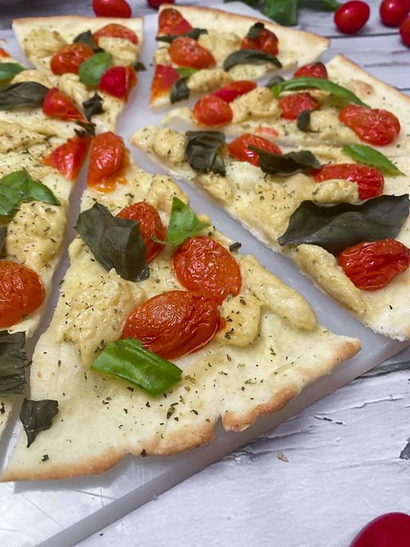 Pizza Caprese with Vegan Cheese - Vegan Italian Recipes