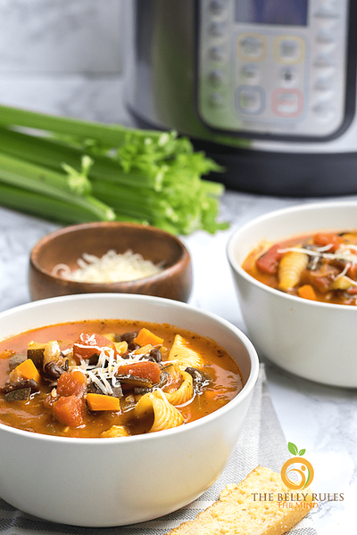 Vegan Italian Recipes - Minestrone Soup (Instant Pot)