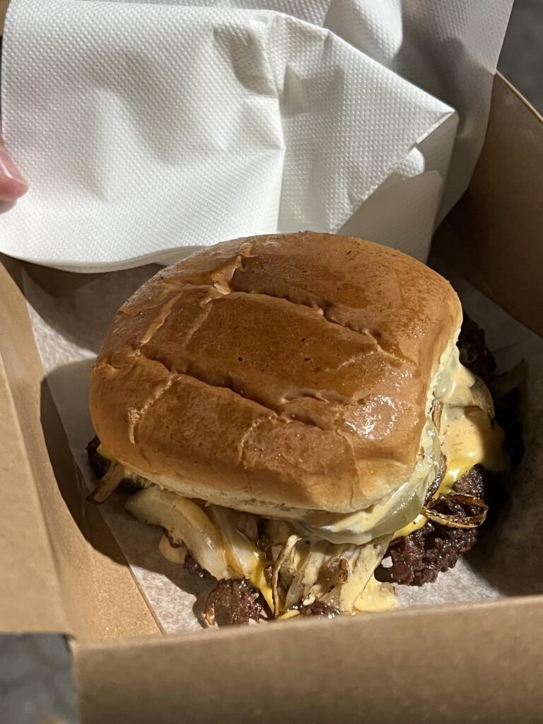 Midnight Parking Lot Smash Burger