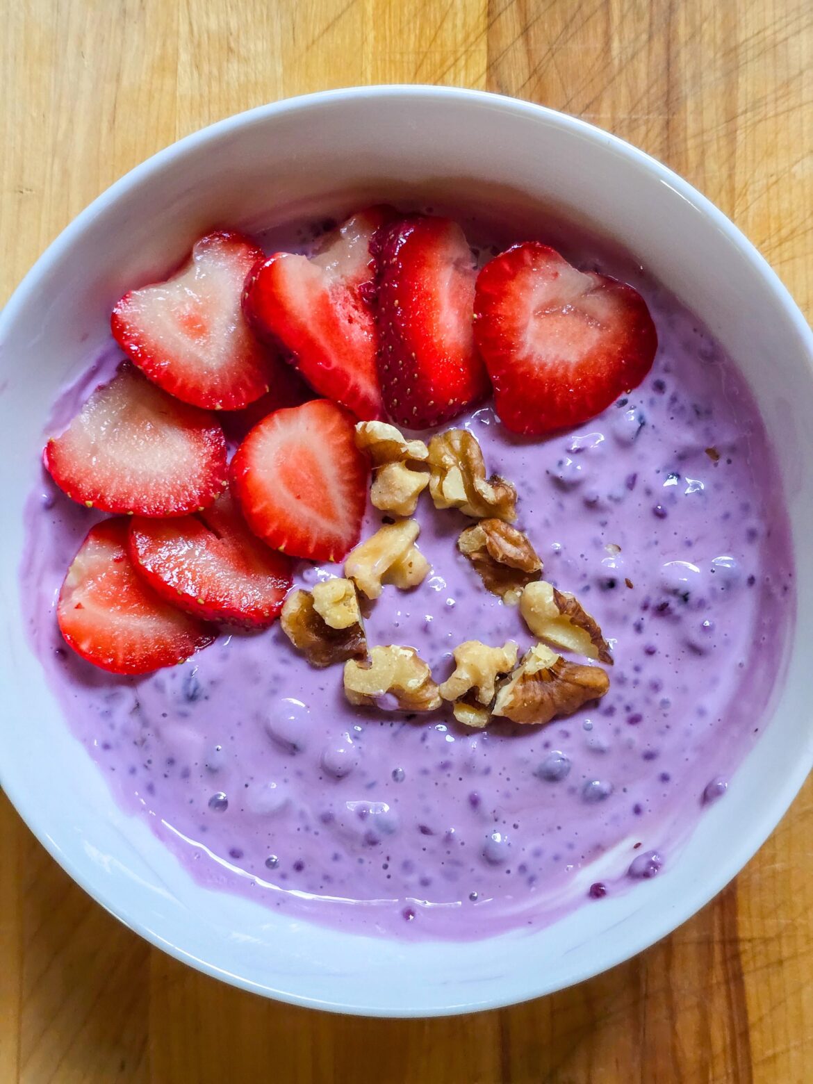 Berries, chia seeds and yogurt