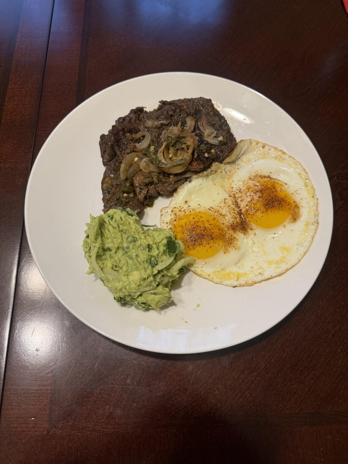 my first (in a long time) keto meal