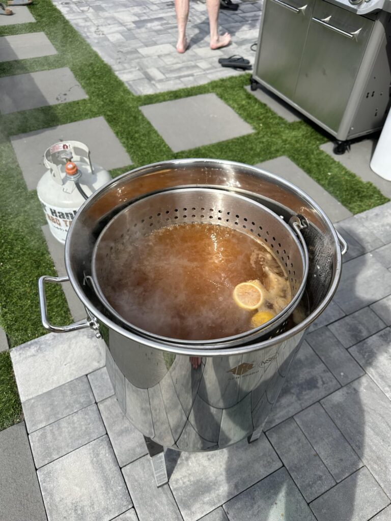 First annual lobster boil with the in-laws.