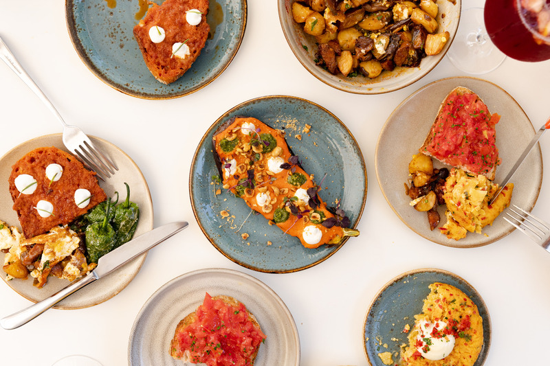 A selection of delicious dishes served at the tapas restaurant La Gamba – one of the best family-friendly restaurants in London