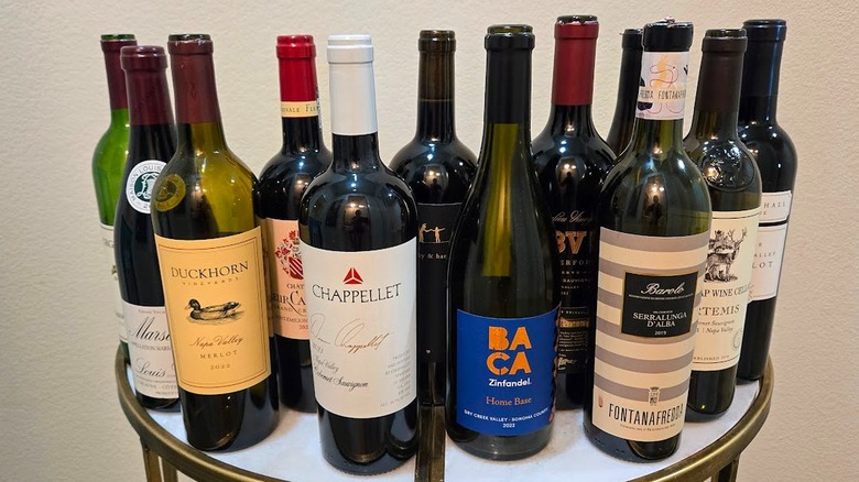 Bottles of red wine available at Costco