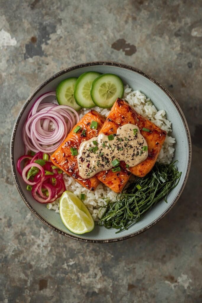 This salmon bowl hit every flavor note 🔥