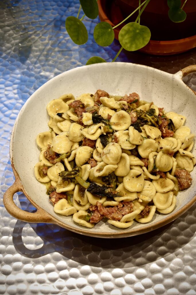 Orecchiette from Bari, with Sausage and Broccoli Orecchiette from Bari, with Sausage and Broccoli