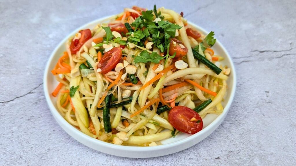 Thai Green Papaya Salad (Vegan Som Tum)
