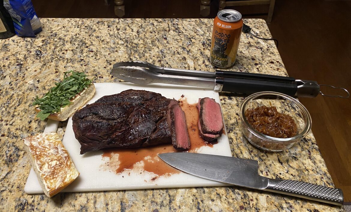 Fired up the Walmart charcoal set up for 3AM steak sandwiches last night.