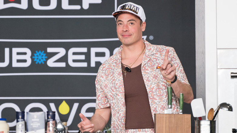 Jeff Mauro at a cooking event