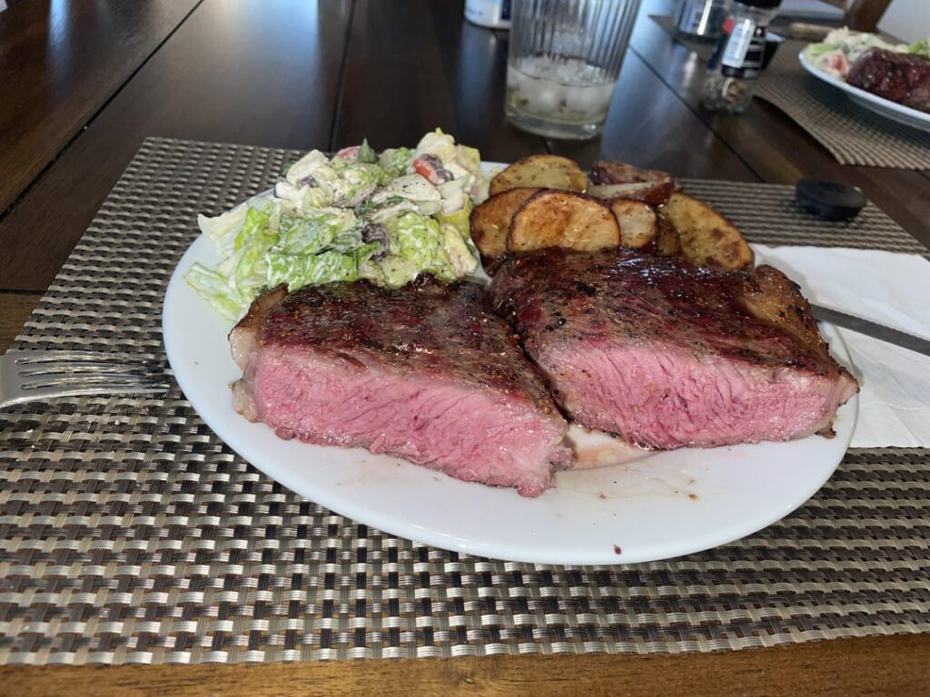 Reverse Seared NY Strips