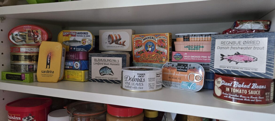 My tins now occupy an entire shelf in the pantry