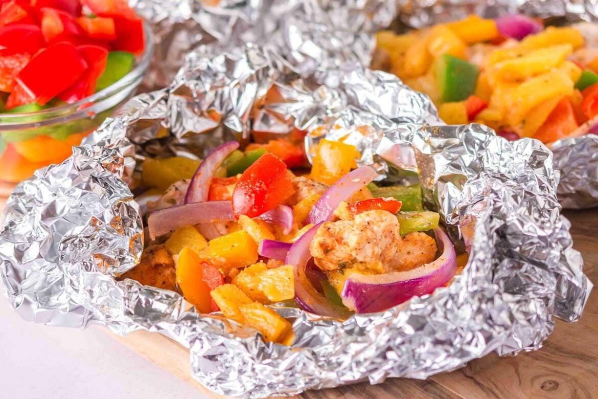 Pineapple BBQ Chicken Foil Packs