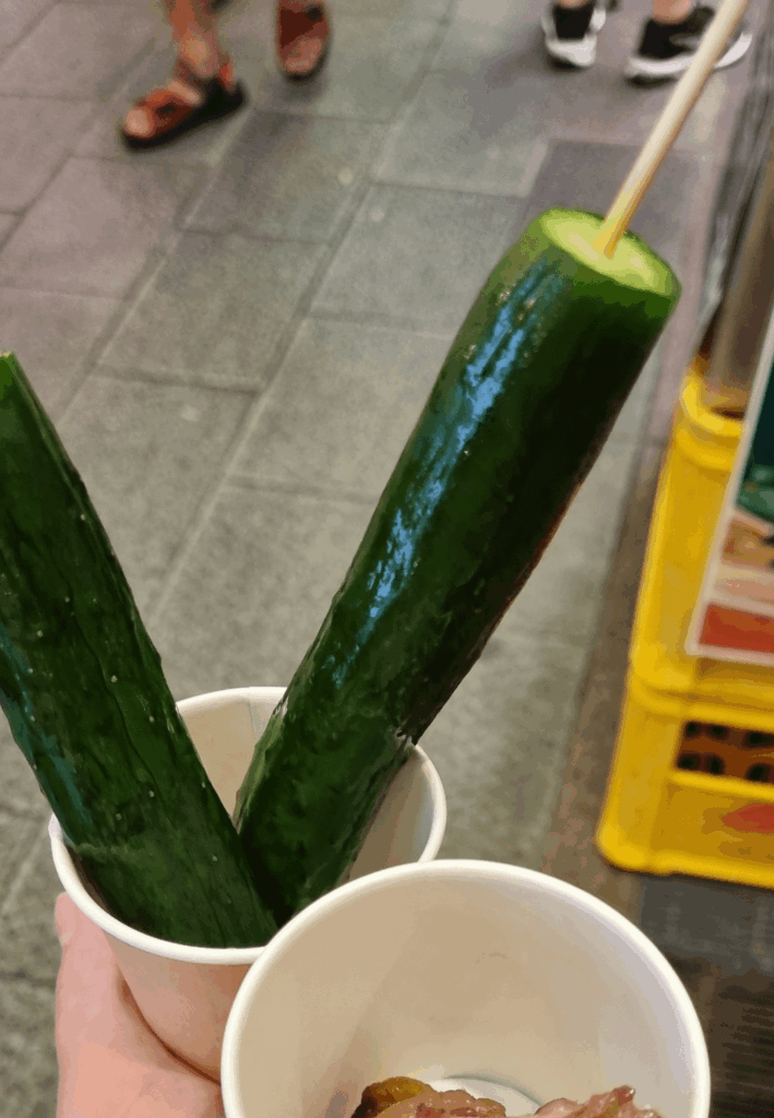 Cucumbers at Nishiki market
