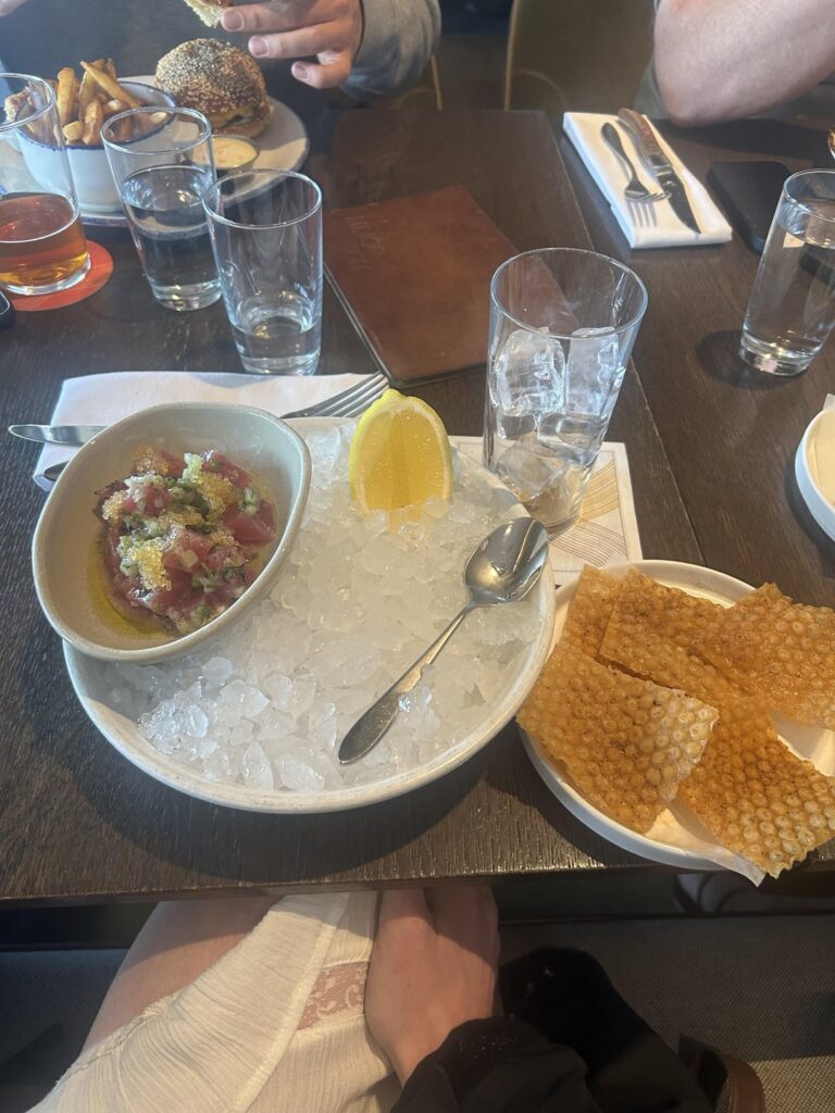 Calories in this yellow fin tuna crudo…? Worried the oil may have messed me up aha