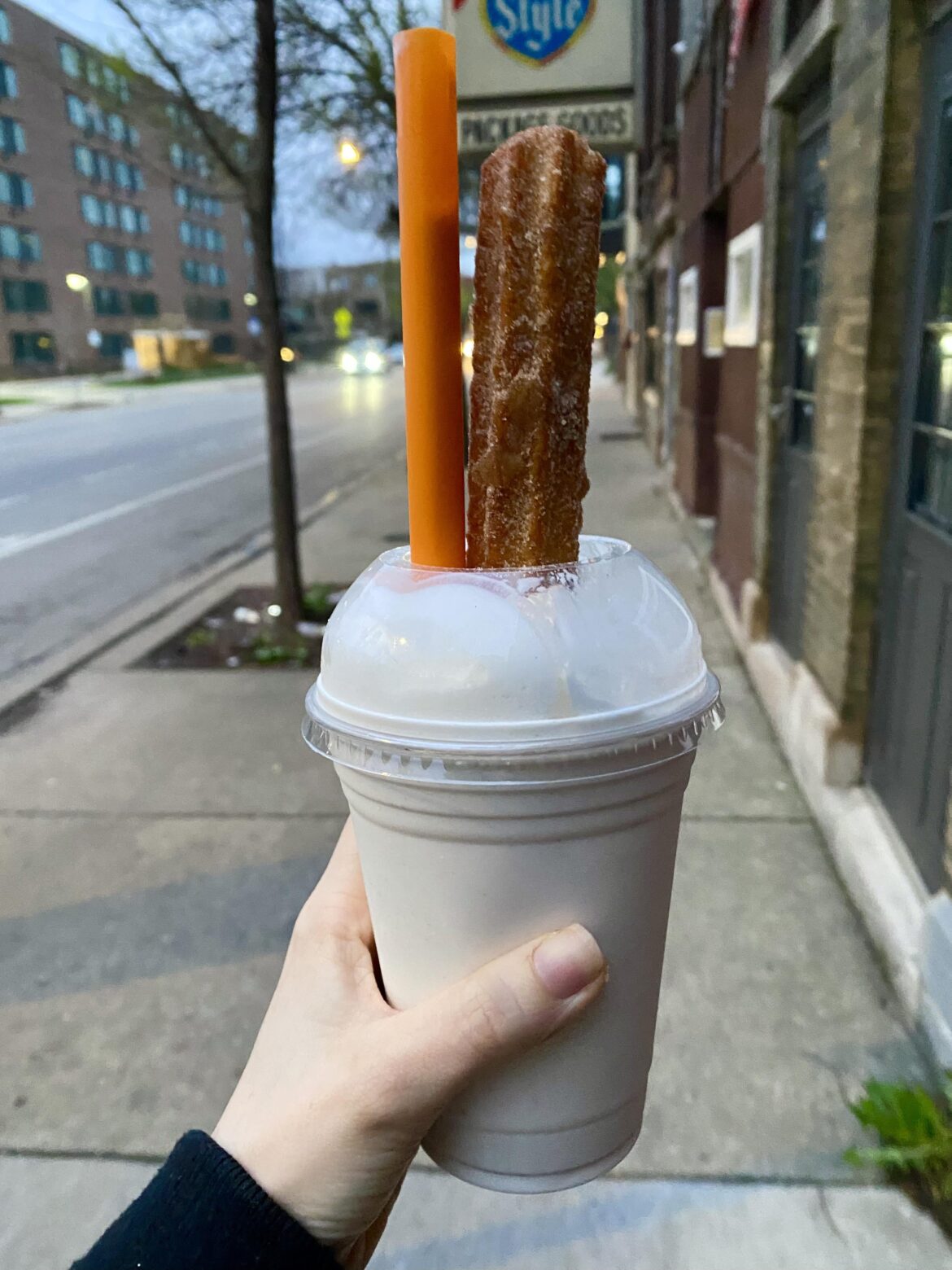Friday night craving: horchata milkshake with a churro from xurro