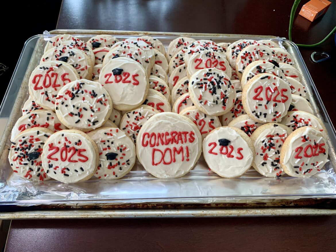 I made Lofthouse cookies for my nephew’s graduation party!