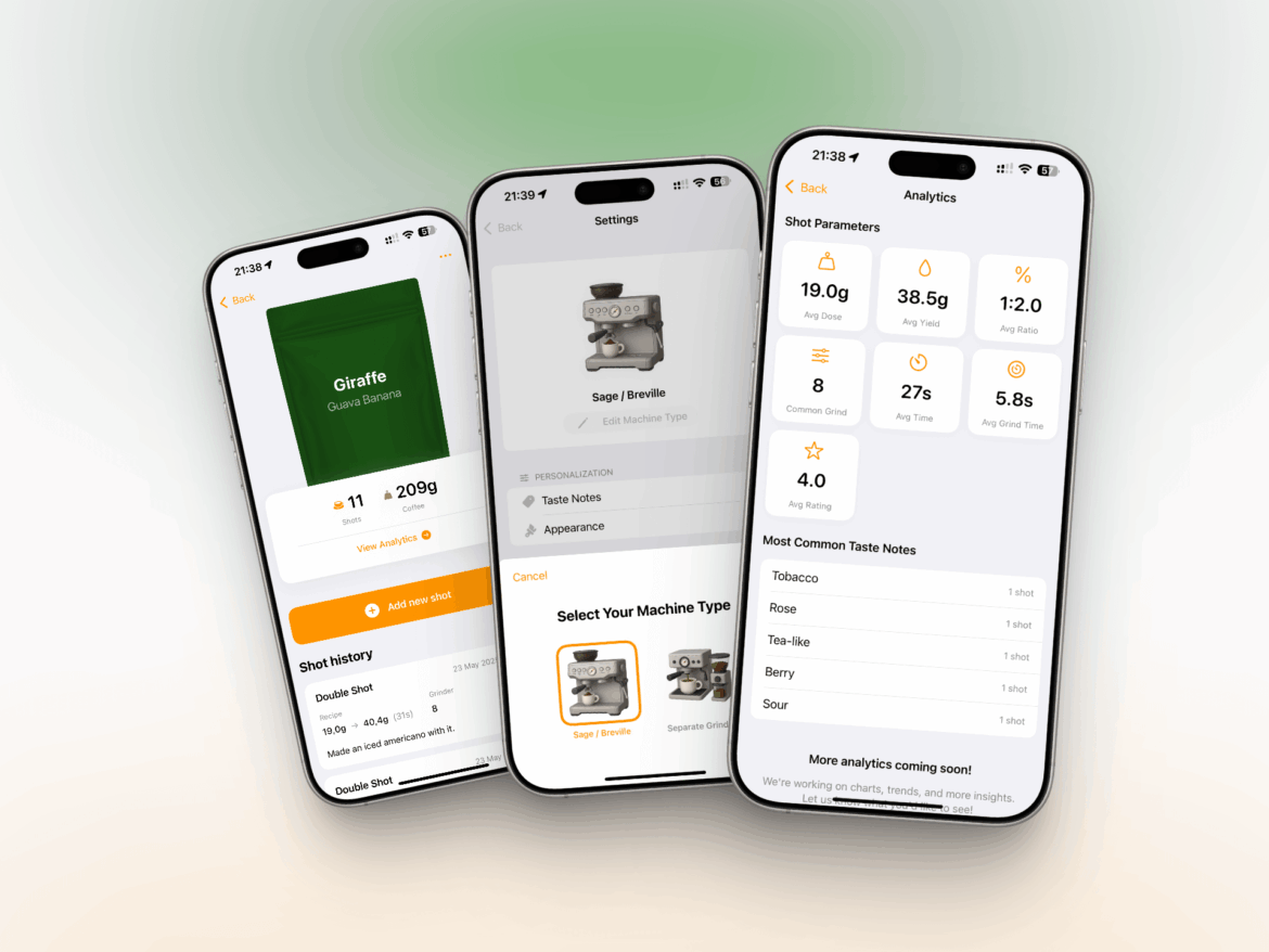 Updated BeanTune with analytics, different machine support and more!
