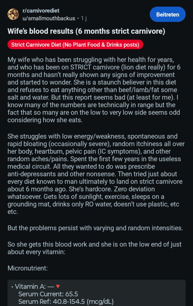 These carnivore people are the definition of confirmation bias & delusion.