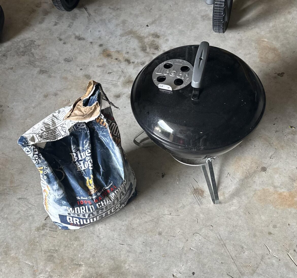 $10 with a half bag of charcoal!