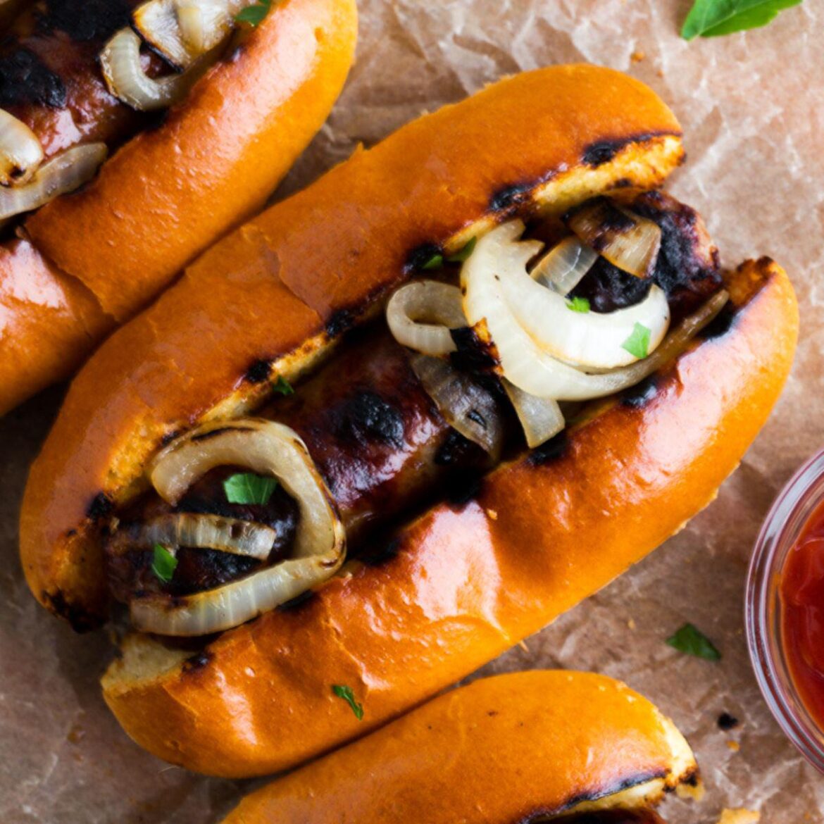 Grilled Sausage and Onions