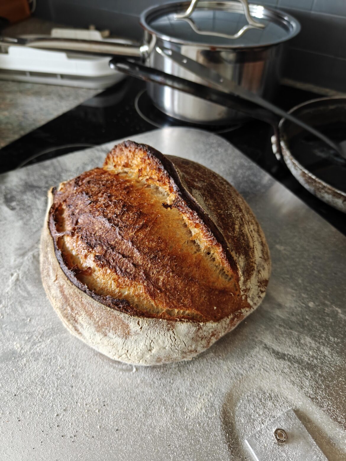 REEEEE! FIRST SUCCESSFUL SOURDOUGH!