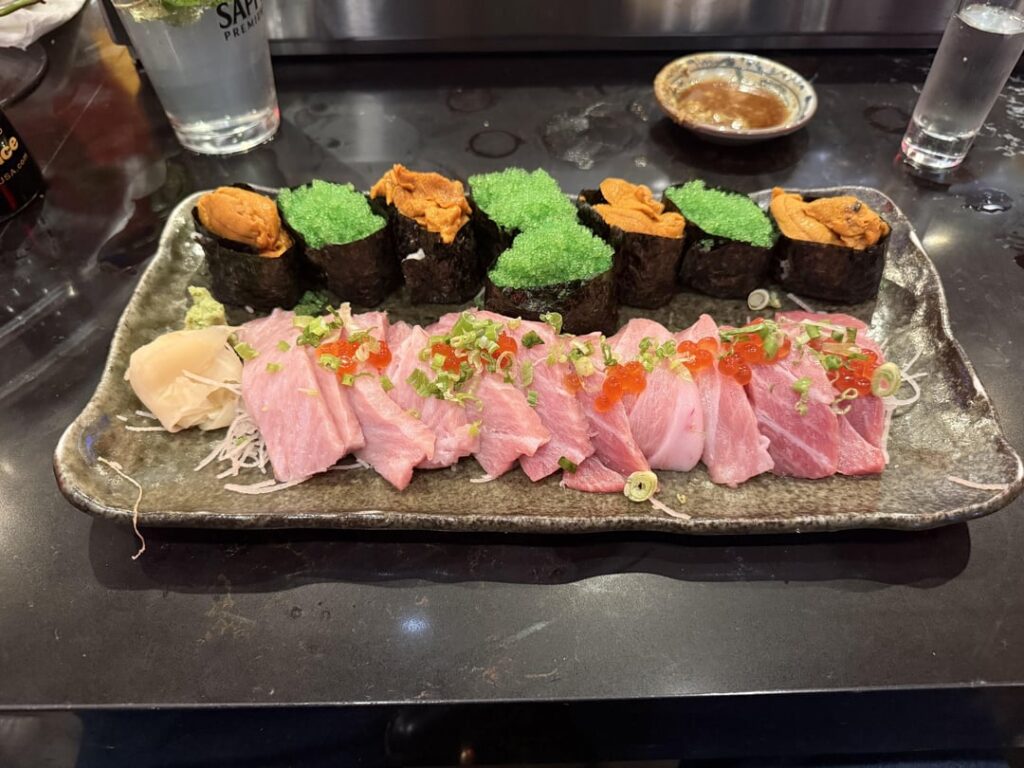 Uni, Wasabi Tobiko and Otoro!