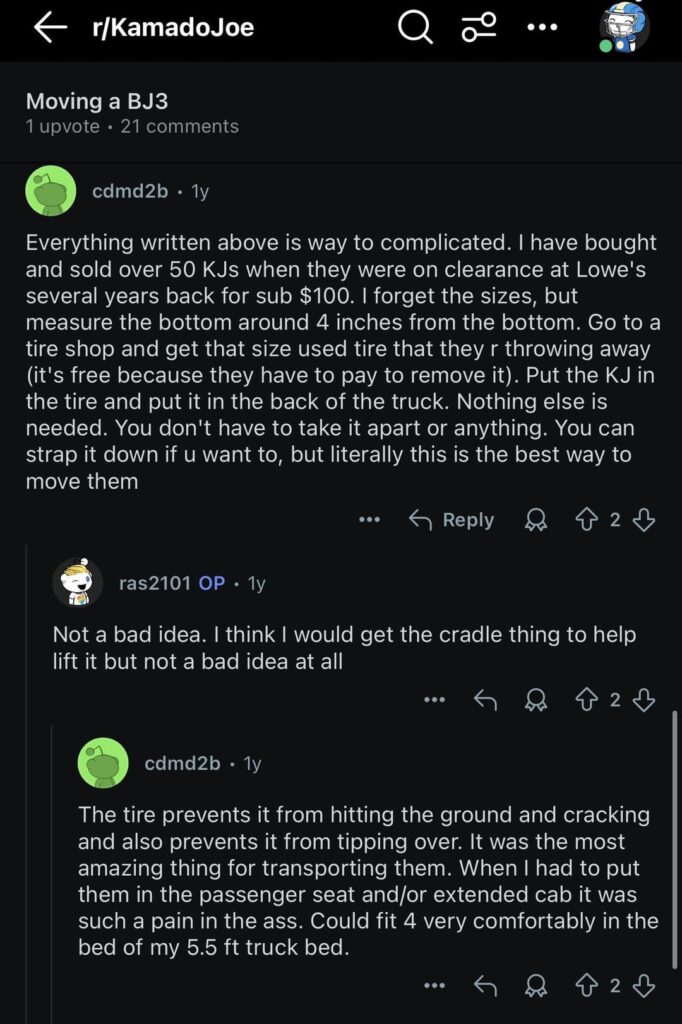 Moving a Big Joe Moving a Big Joe